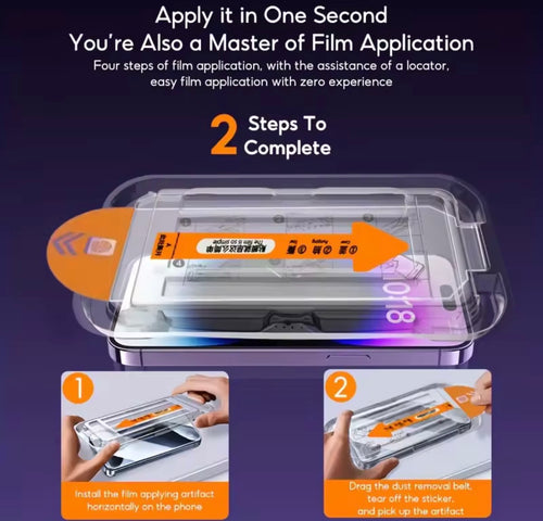 2 Stück Bildschirmschutz für IPhone 16,15,14,13 und weitere Modelle - staubfrei und Kratzsicher