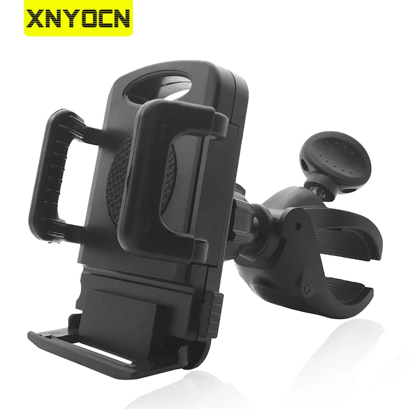 Xnyocn Fahrrad-Handyhalterung, universelle Fahrrad- und Motorradhalterung, 360° drehbare Halterung mit Klemme für Smartphones