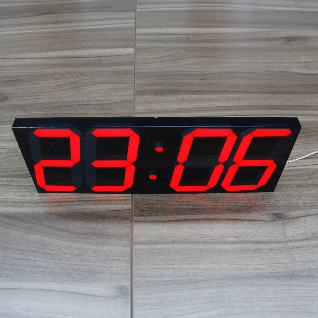 CHEETIE CP124 Große 6-Zoll RGB-LED-Digital-Wanduhr mit hochpräzisem GPS für Büro und Hotel