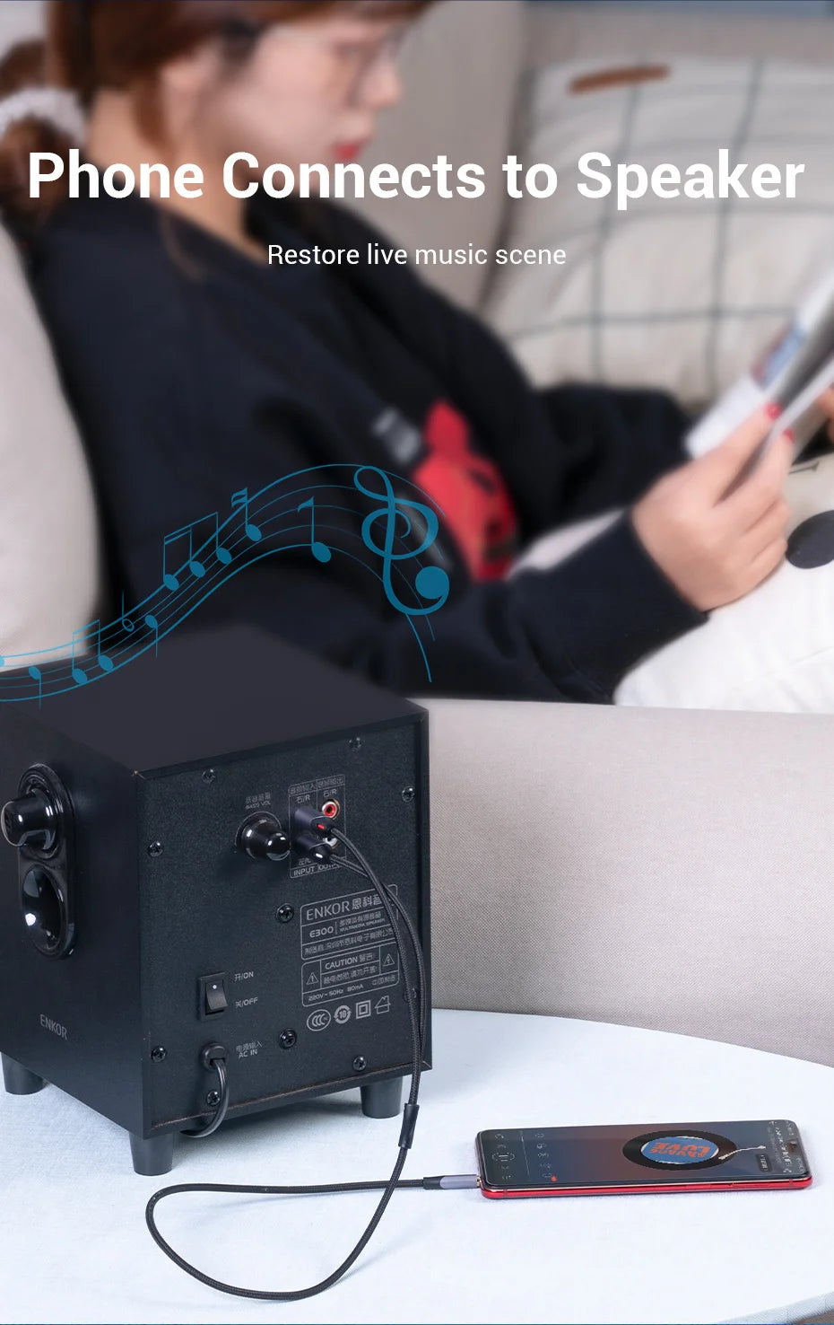 Vention RCA-Kabel 3,5 mm auf 2 RCA Splitter RCA-Buchse 3,5-mm-Kabel RCA-Audiokabel für Smartphone, Verstärker, Heimkino, AUX-Kabel RCA