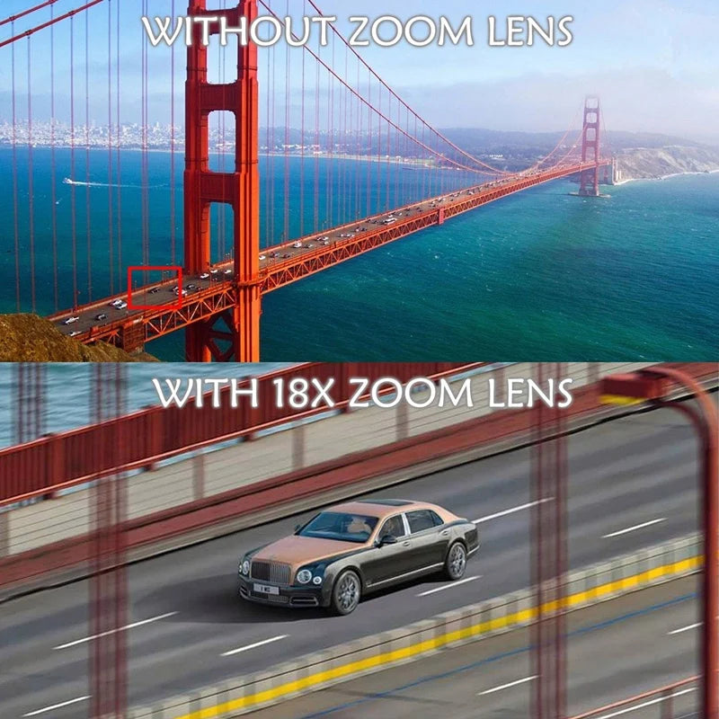 APEXEL Universal 18x25 Monokular Zoom HD Optisches Handyobjektiv Beobachtungs- und Vermessungsobjektiv 18x Teleobjektiv mit Stativ für Smartphones