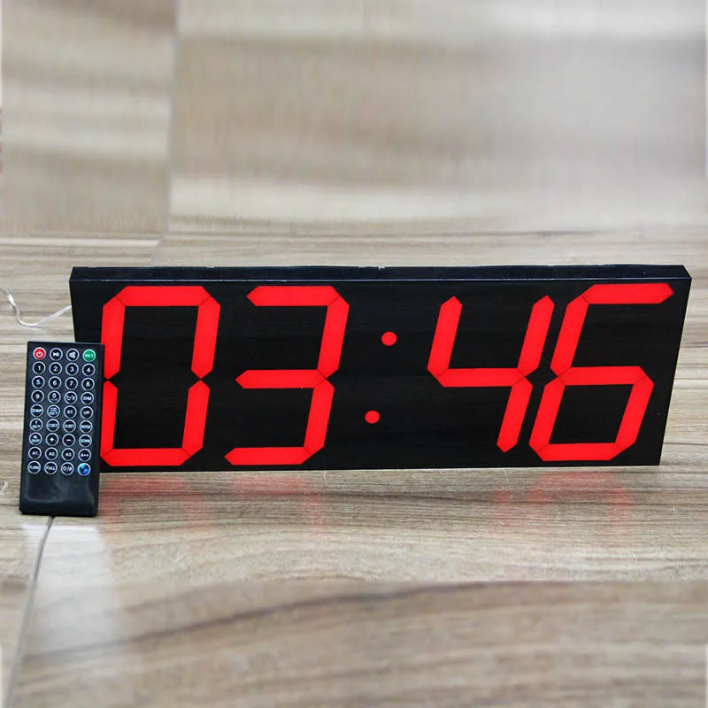 CHEETIE CP124 Große 6-Zoll RGB-LED-Digital-Wanduhr mit hochpräzisem GPS für Büro und Hotel