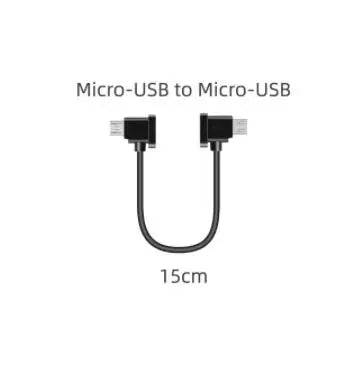 Micro-USB-auf-Lightning-/USB-C-Datenkabel (15/30 cm) für Smartphones und Tablets, kompatibel mit DJI Mavic Mini/SE/Mavic 2/Mavic Air/Spark