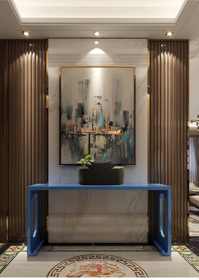 Chinesische Wasserspiele, Keramikbrunnen mit Wasserzirkulation, Wasserpumpe, Glücksbrunnen nach Feng Shui für das Wohnzimmer