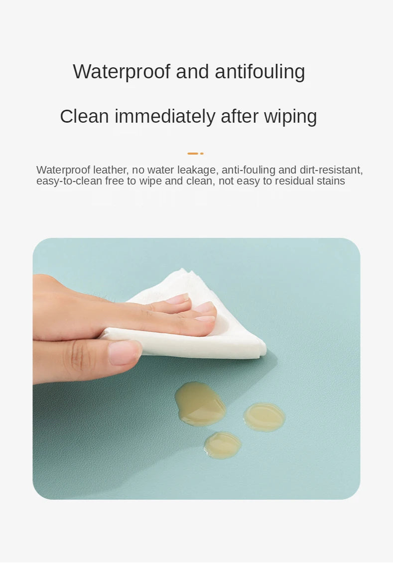 Kleines PU-Mauspad, rutschfest, für Gaming-Desktop-Computer, aus Leder, wasserdicht, kratzfest, leicht zu reinigen For PC Laptop Desktop