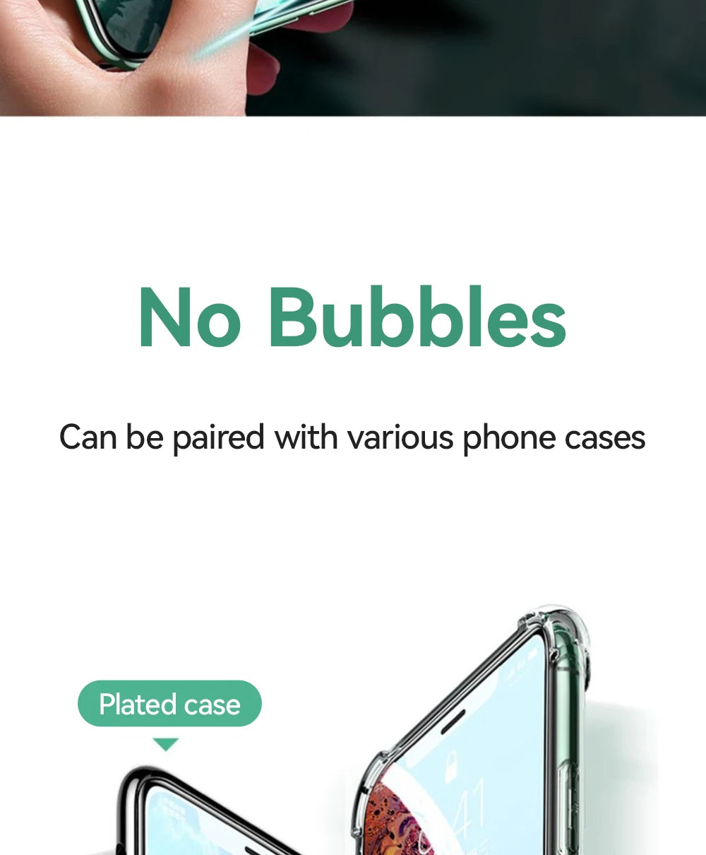 HD-Glas für iPhone 17, 16, 15 Pro Max Displayschutzfolie, Vollbild-Schutz aus gehärtetem Glas