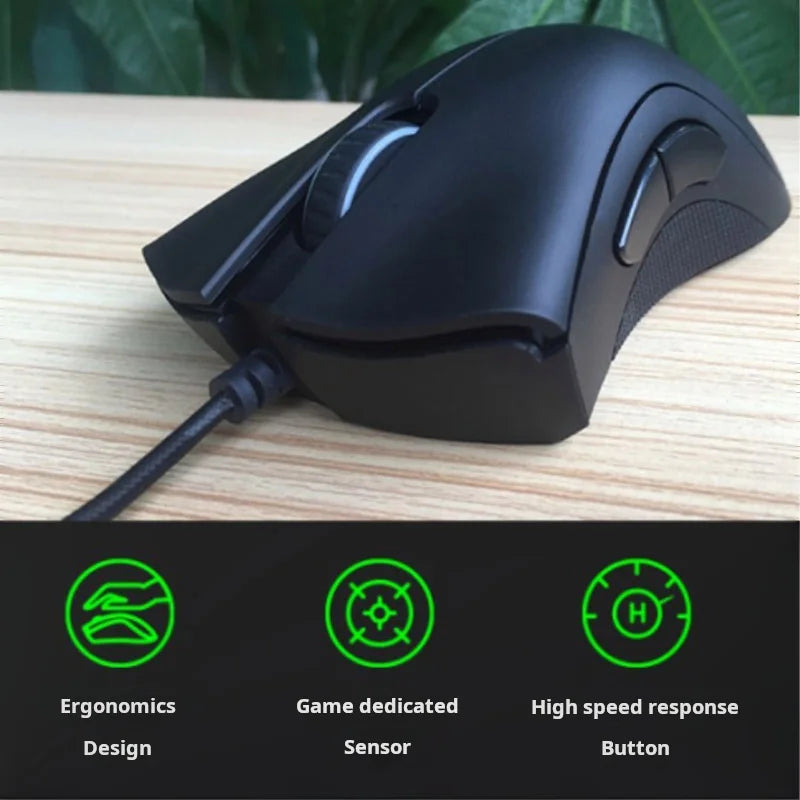 Razer Deathadder Viper Standard Edition 6400 Kabelgebundene Gaming-Maus Neu für E-Sport und League of Legends