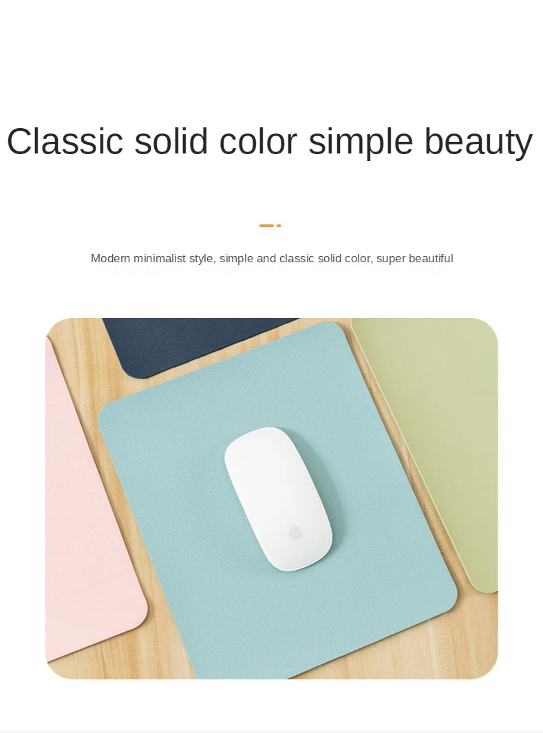 Kleines PU-Mauspad, rutschfest, für Gaming-Desktop-Computer, aus Leder, wasserdicht, kratzfest, leicht zu reinigen For PC Laptop Desktop