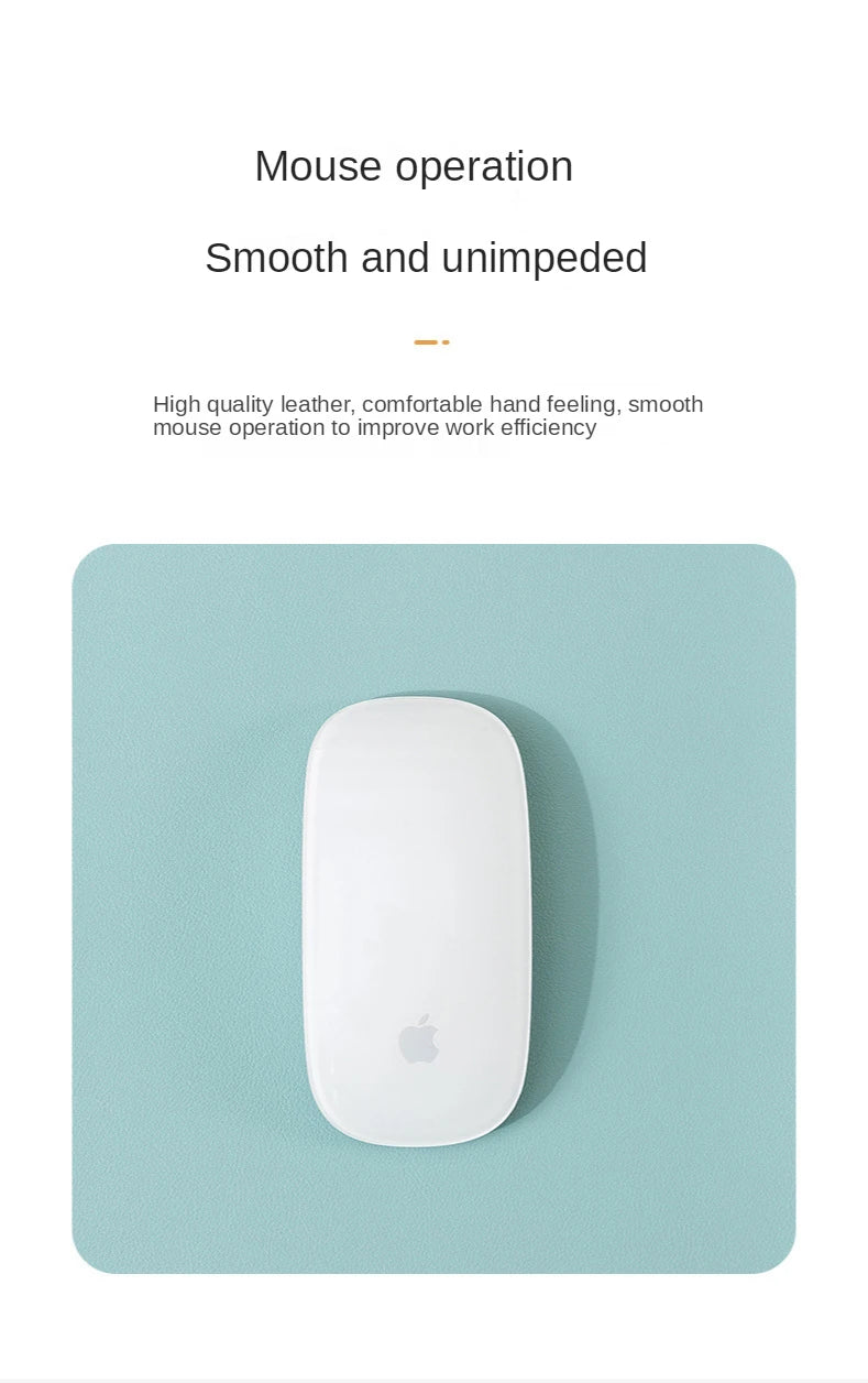 Kleines PU-Mauspad, rutschfest, für Gaming-Desktop-Computer, aus Leder, wasserdicht, kratzfest, leicht zu reinigen For PC Laptop Desktop