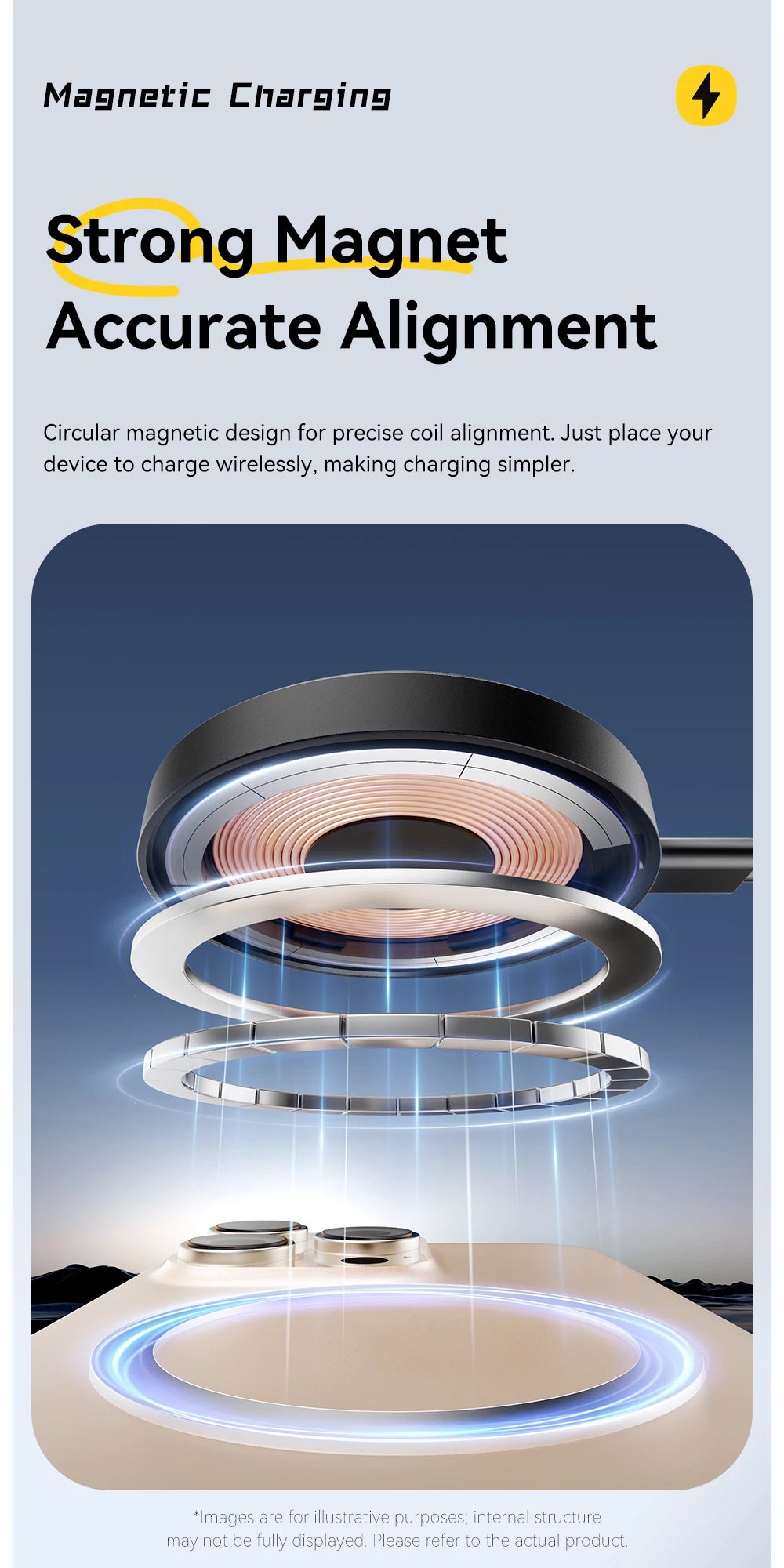 Essager Magnetisches kabelloses Ladegerät mit Halterung, 15 W Schnellladefunktion für iPhone 17, 16, 15, 14 Pro Max und Airpods Mini Wireless Phone Charger