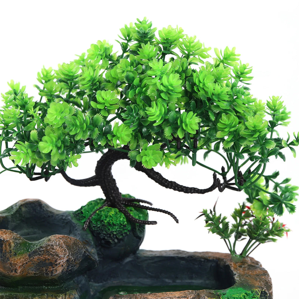 Zimmerbrunnen, Wasserfall, Tischbrunnen, Dekoration, Wasserspiel mit farbwechselnder LED-Beleuchtung, Zen-Meditationswasserfall