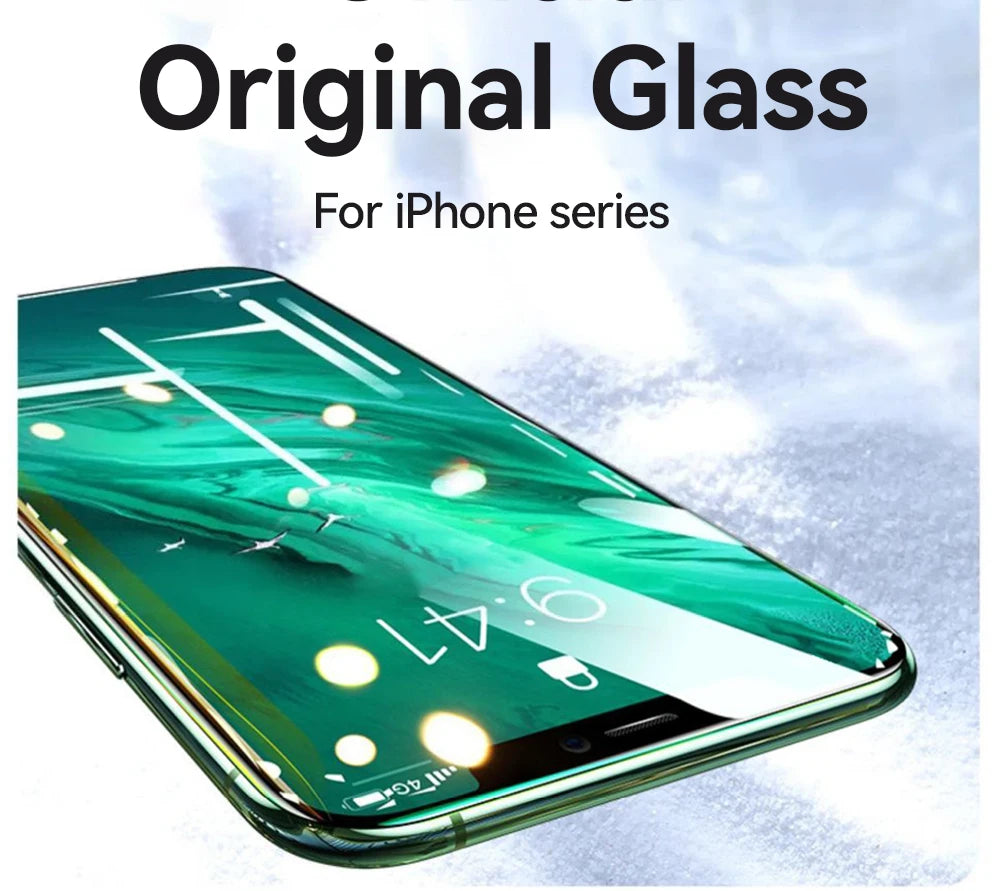 HD-Glas für iPhone 17, 16, 15 Pro Max Displayschutzfolie, Vollbild-Schutz aus gehärtetem Glas