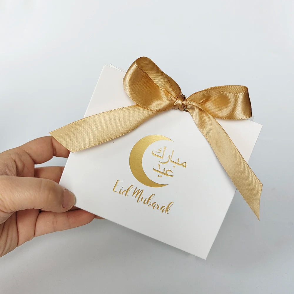 5 Stück Eid Mubarak Geschenkboxen, Ramadan Süßigkeiten- und Keksboxen, Eid-Verpackungsmaterial, Ramadan Kareem Geschenkbox, Eid Mubarak Dekoration 2026