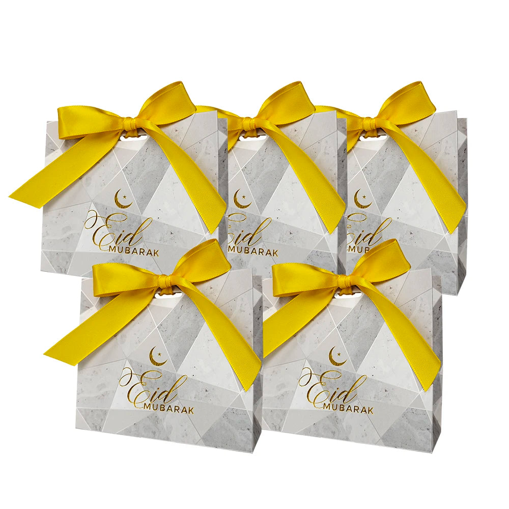 5 Stück Eid Mubarak Geschenkboxen, Ramadan Süßigkeiten- und Keksboxen, Eid-Verpackungsmaterial, Ramadan Kareem Geschenkbox, Eid Mubarak Dekoration 2026