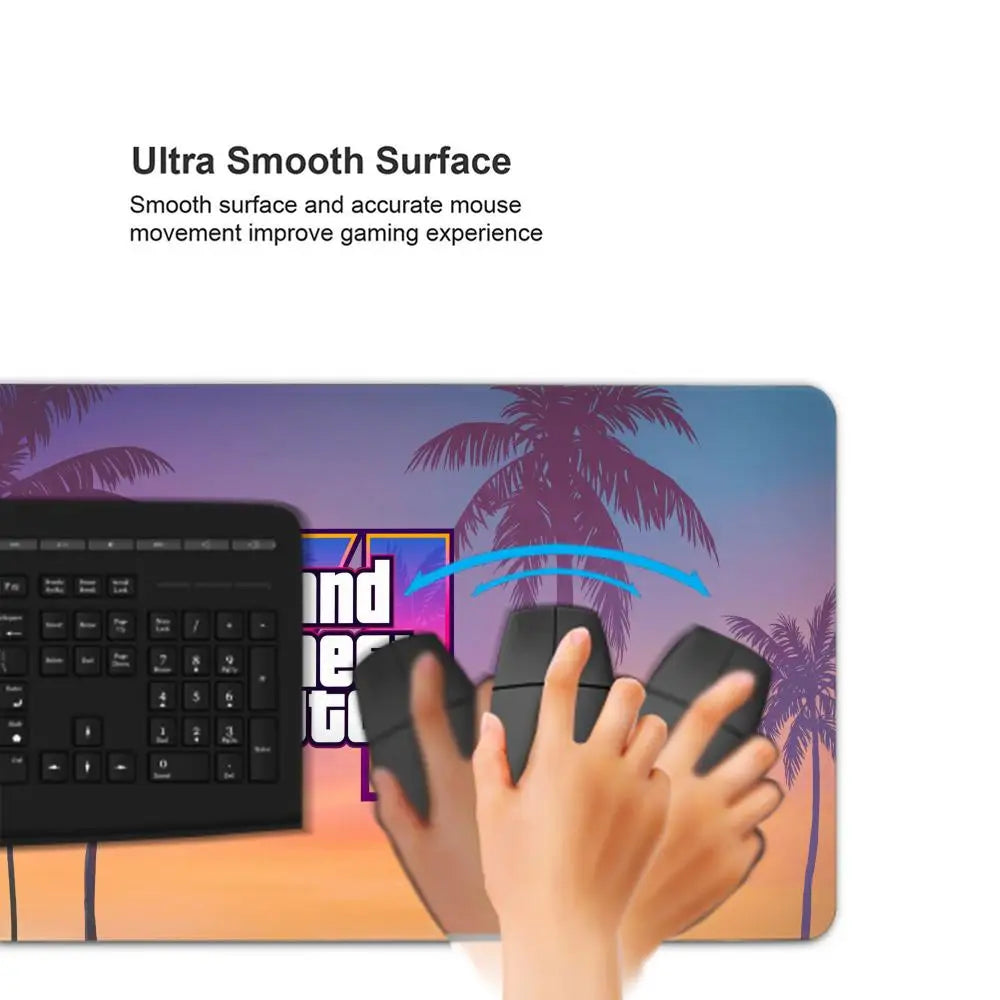 GTA 6 Mauspad Gaming-Matte PC Gamer XXL Mauspad 900x400 Desktops DIY Gaming Computer Schreibtischzubehör Büro Mauspad-Matten