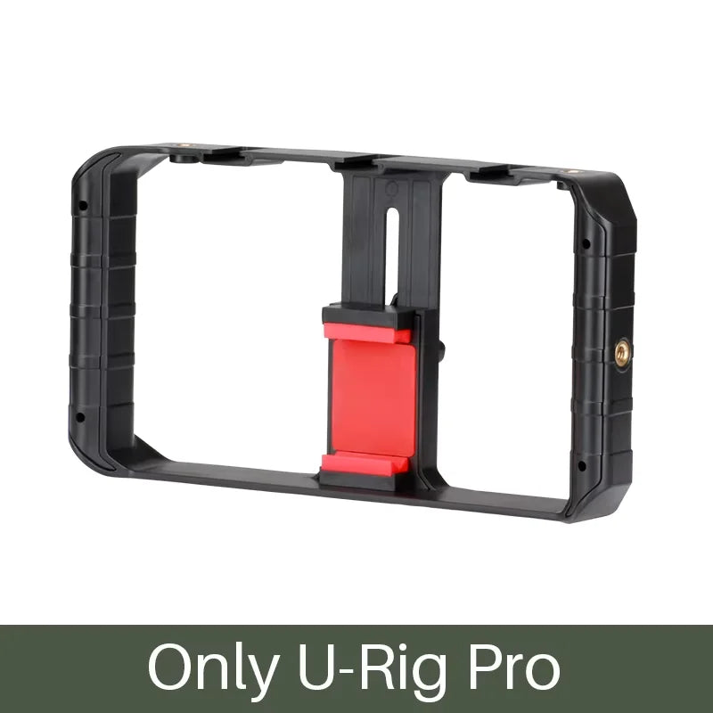 Ulanzi Smartphone-Käfig-Filmemacherkoffer, kleiner U-Rig-Handgriff, Handy-Videostabilisator mit Kaltmontage für iPhone 13, 14, 15 und Android