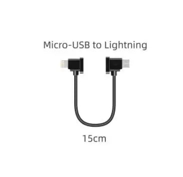 Micro-USB-auf-Lightning-/USB-C-Datenkabel (15/30 cm) für Smartphones und Tablets, kompatibel mit DJI Mavic Mini/SE/Mavic 2/Mavic Air/Spark
