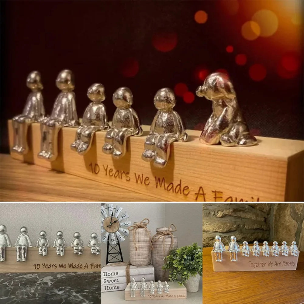 Decoration Family Statue Decoration Family StatueDekoration Familie Statue Dekorative Figuren Familienerbstück Tierstatue Tischdekoration Tierornamente