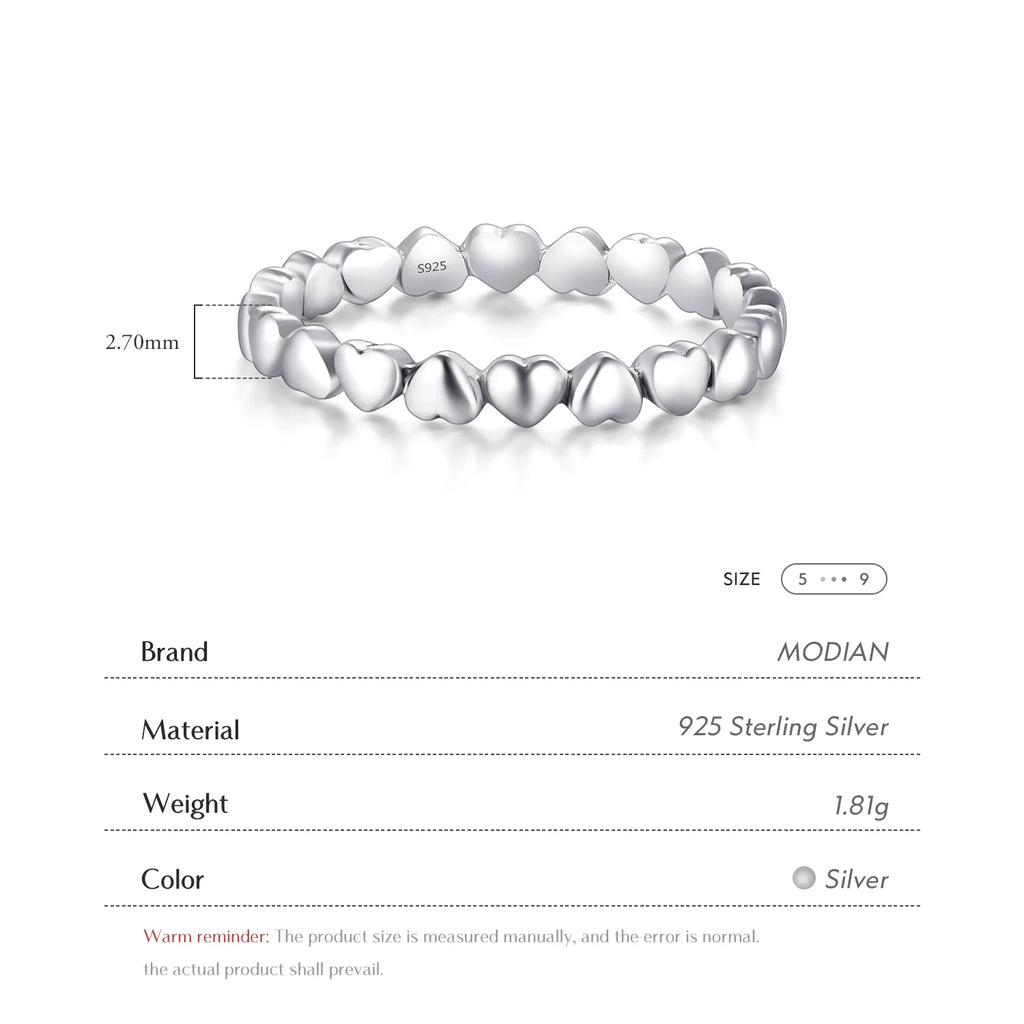 Heißer, authentischer und origineller Herz-Fingerring aus 100 % massivem 925er Sterlingsilber – Schmuckstück für ewige Liebe – perfektes Valentinstagsgeschenk