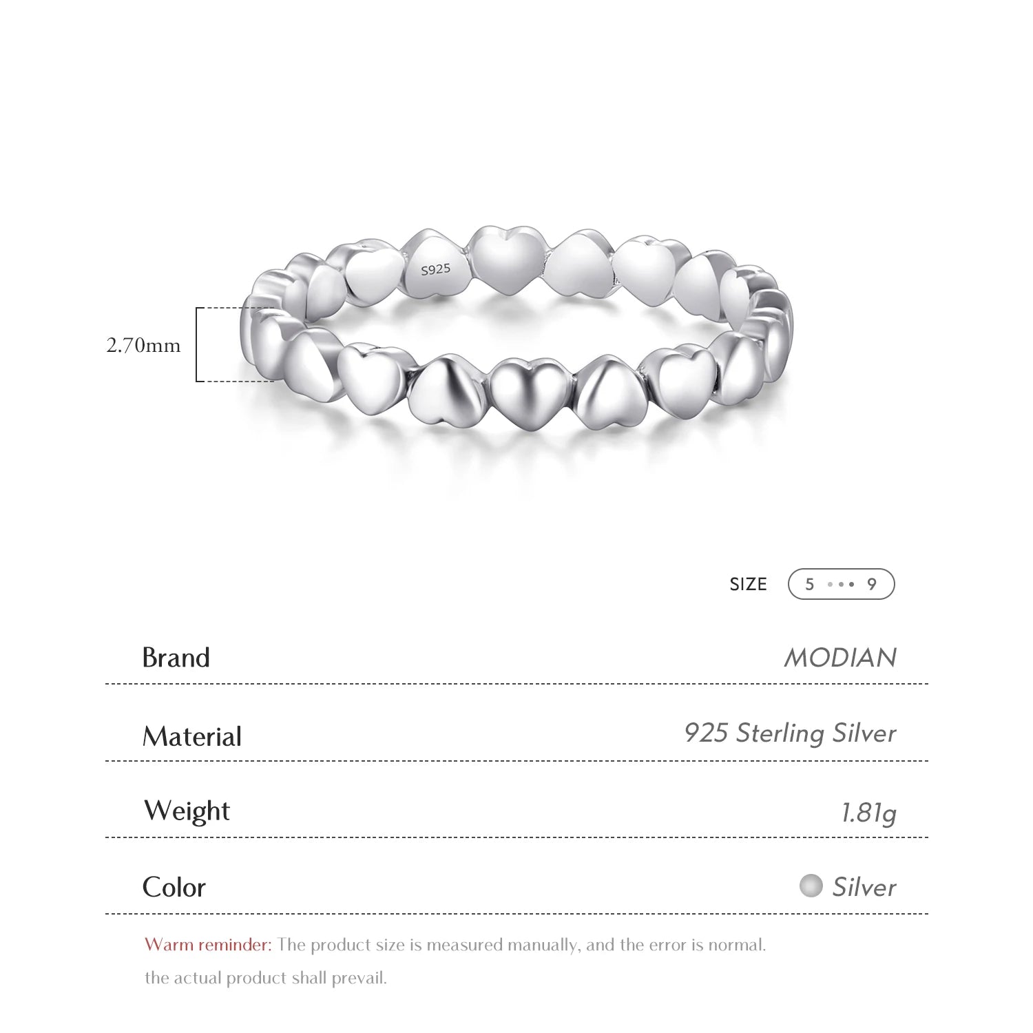 Heißer, authentischer und origineller Herz-Fingerring aus 100 % massivem 925er Sterlingsilber – Schmuckstück für ewige Liebe – perfektes Valentinstagsgeschenk