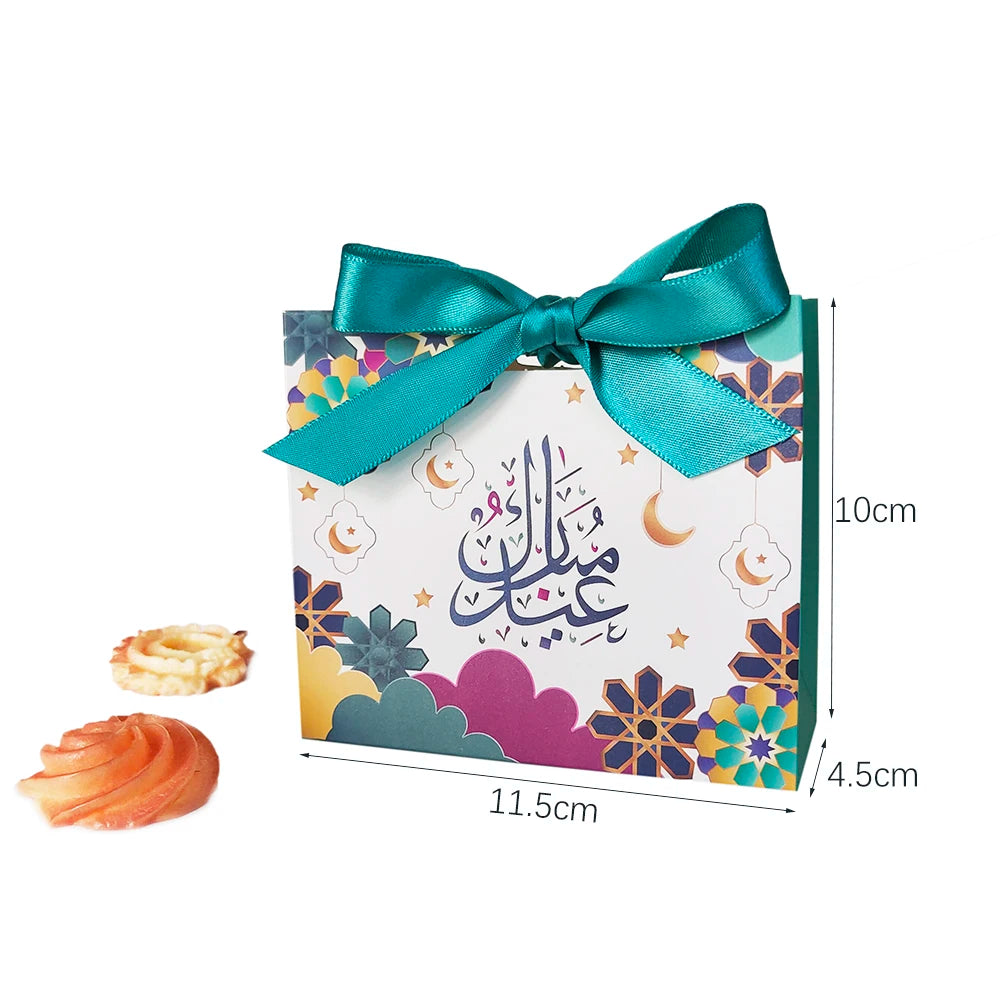 5 Stück Eid Mubarak Geschenkboxen, Ramadan Süßigkeiten- und Keksboxen, Eid-Verpackungsmaterial, Ramadan Kareem Geschenkbox, Eid Mubarak Dekoration 2026