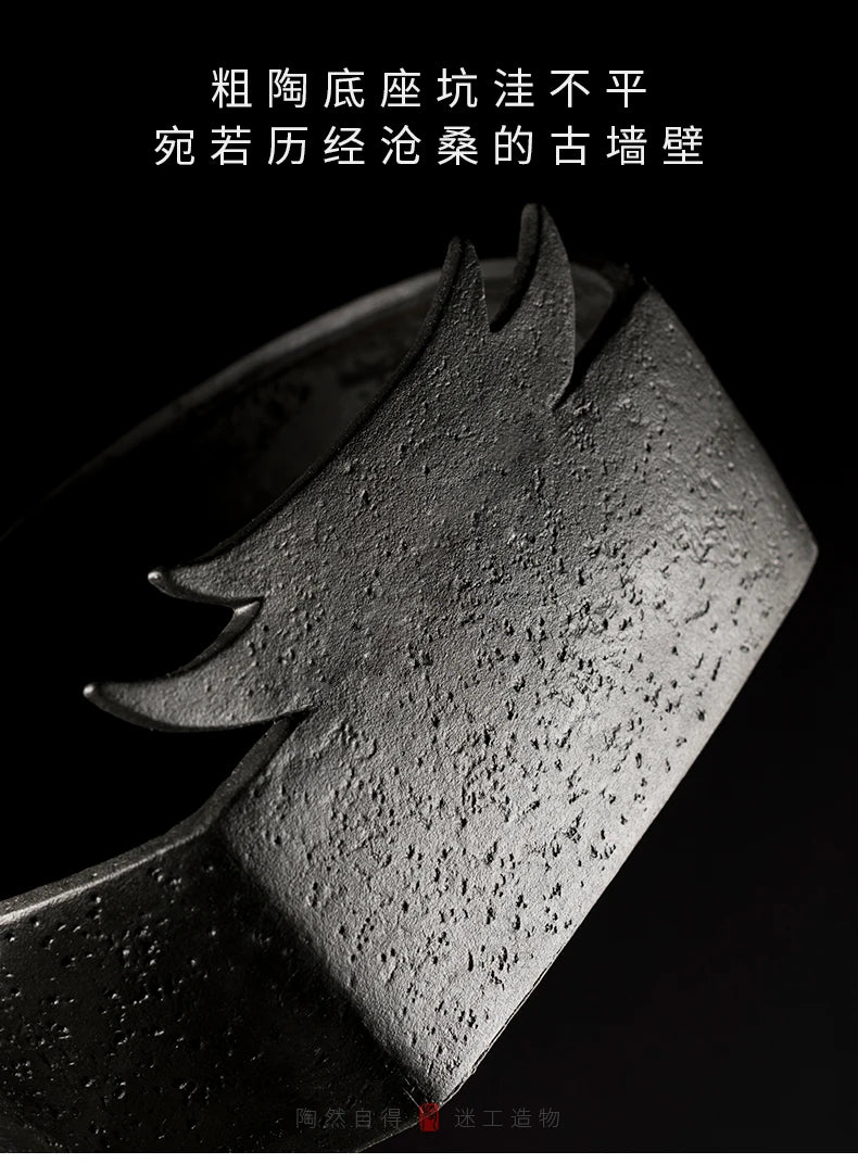 Chinesische Wasserspiele, Keramikbrunnen mit Wasserzirkulation, Wasserpumpe, Glücksbrunnen nach Feng Shui für das Wohnzimmer