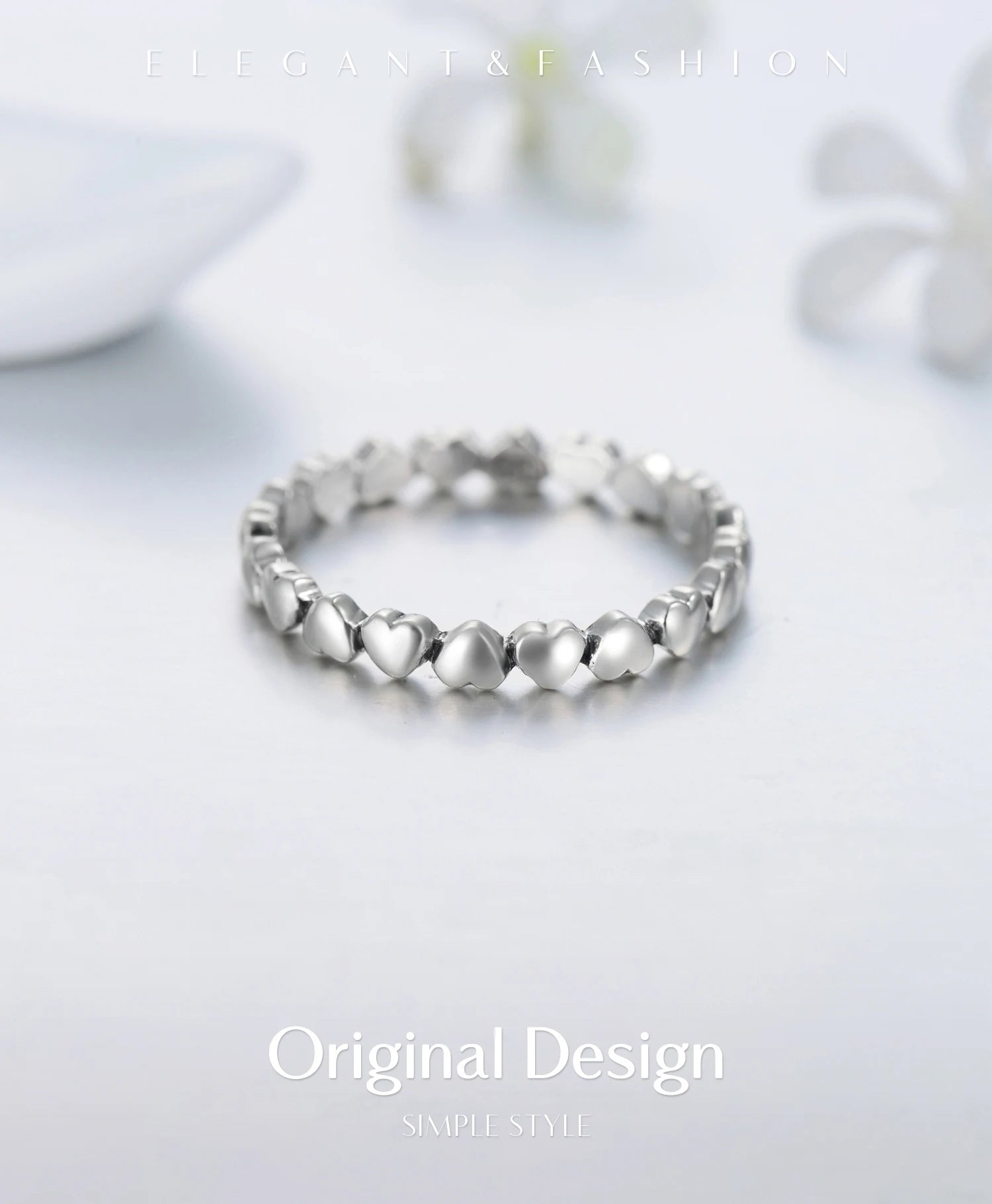 Heißer, authentischer und origineller Herz-Fingerring aus 100 % massivem 925er Sterlingsilber – Schmuckstück für ewige Liebe – perfektes Valentinstagsgeschenk