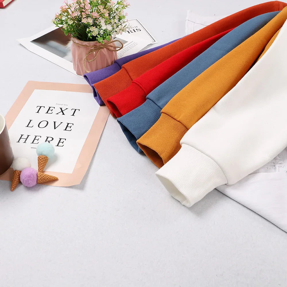 Damen-Sweatshirt, lässig, einfarbig, vielseitig kombinierbar, locker, modisch, Pullover, Herbst, Rundhalsausschnitt, warm, Damen-Hoodie