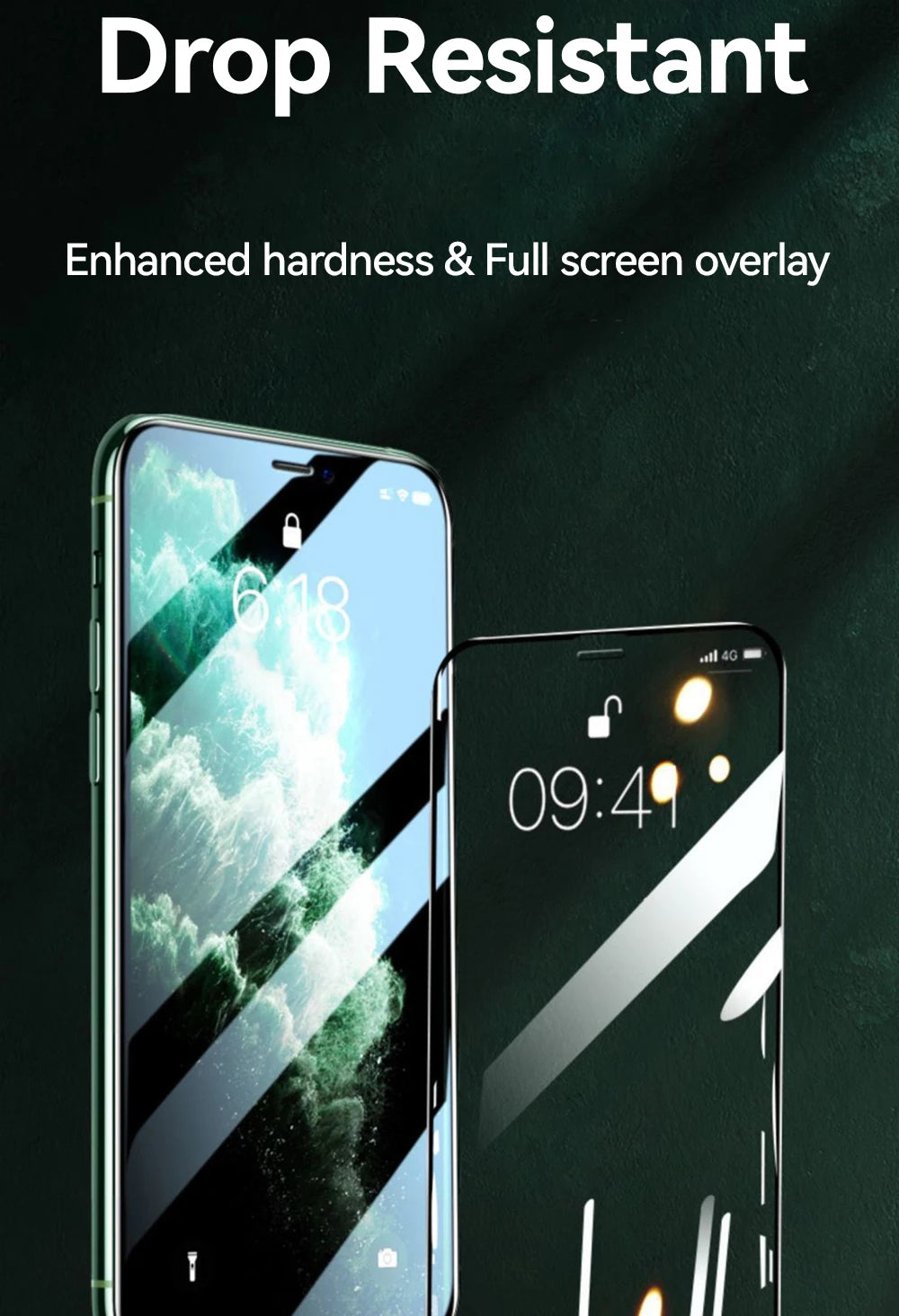 HD-Glas für iPhone 17, 16, 15 Pro Max Displayschutzfolie, Vollbild-Schutz aus gehärtetem Glas