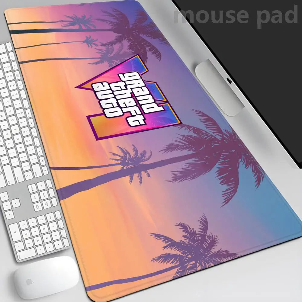 GTA 6 Mauspad Gaming-Matte PC Gamer XXL Mauspad 900x400 Desktops DIY Gaming Computer Schreibtischzubehör Büro Mauspad-Matten