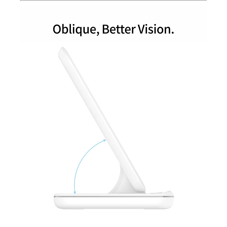 Kabelloser Ladeständer 3-in-1 mit Schnellladefunktion und LED-Lampe für iWatch 10 9 8 7 6 5, iPhone 16 15 14 13 12 11 X Airpods 4 3 Pro