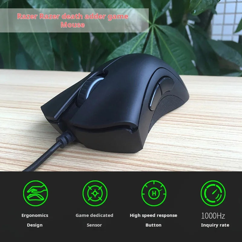 Razer Deathadder Viper Standard Edition 6400 Kabelgebundene Gaming-Maus Neu für E-Sport und League of Legends