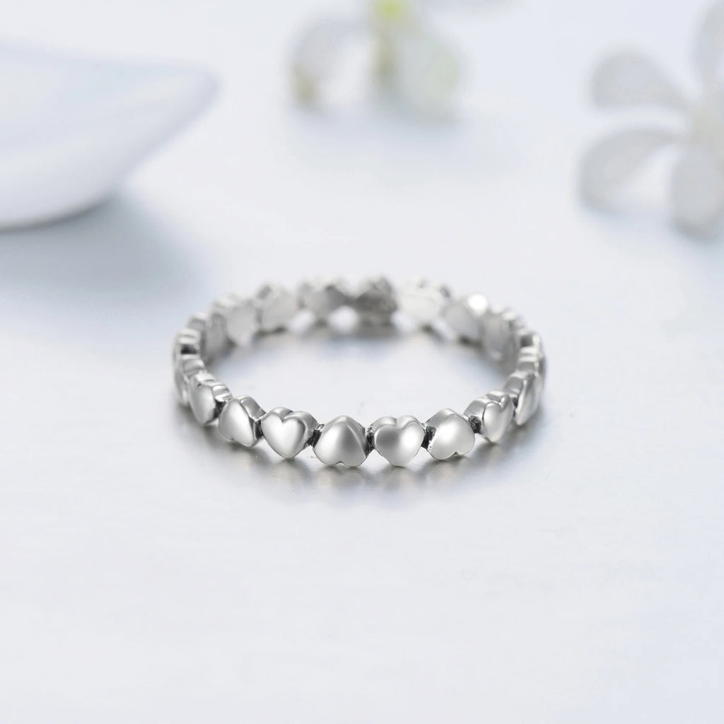 Heißer, authentischer und origineller Herz-Fingerring aus 100 % massivem 925er Sterlingsilber – Schmuckstück für ewige Liebe – perfektes Valentinstagsgeschenk